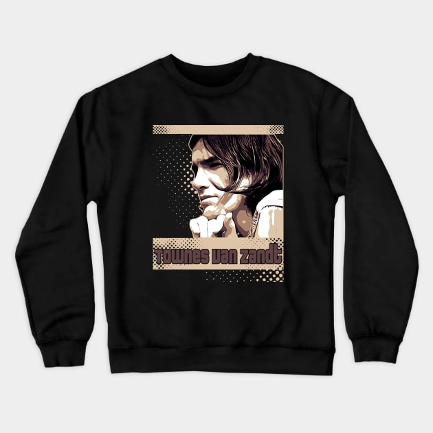 Townes Van Zandt // American singer Crewneck Sweatshirt by Degiab